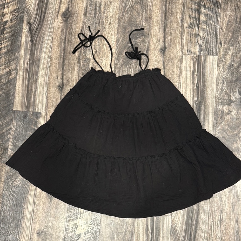 Francesca’s/HYFVE Black Tiered Spaghetti Strap dress